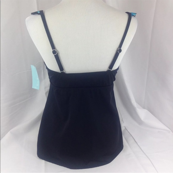 👄 Kim Rogers Tankini Black Multicolor Modest M - Picture 4 of 6
